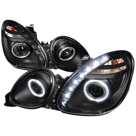 Spec-D Tuning 98-05 Lexus Gs300 Halo Projector Headlight Black Housing LHP-GS30098JM-RS